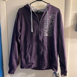 Purple North Face Zip-Up Hoodie - Men’s SM